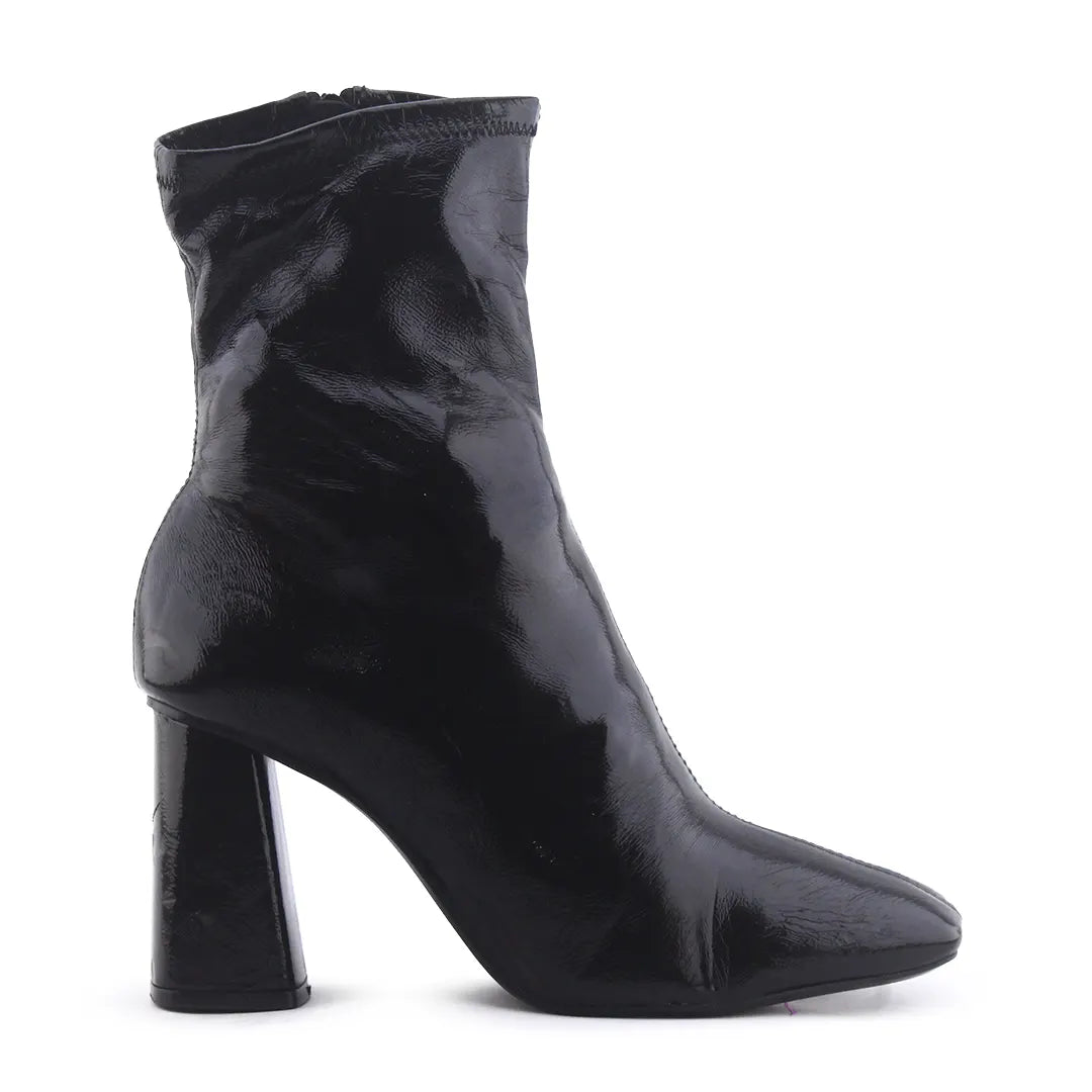 Zara Zipper Patent Ankle Boot