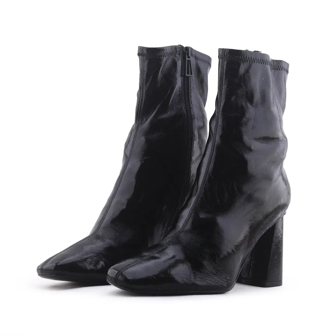 Zara Zipper Patent Ankle Boot