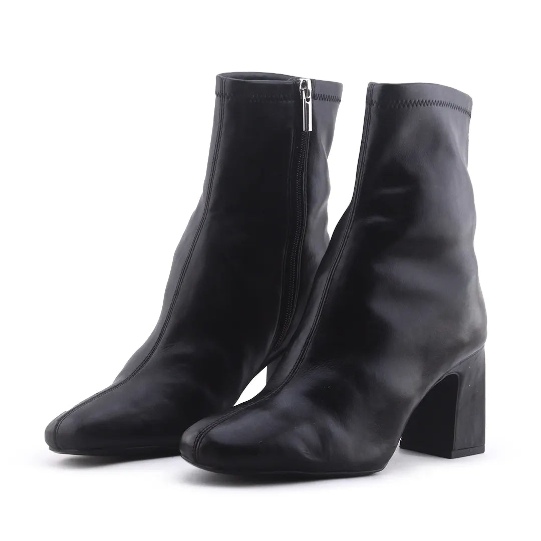 Bershka Zipper Ankle Boot | 100% Authentic Leather