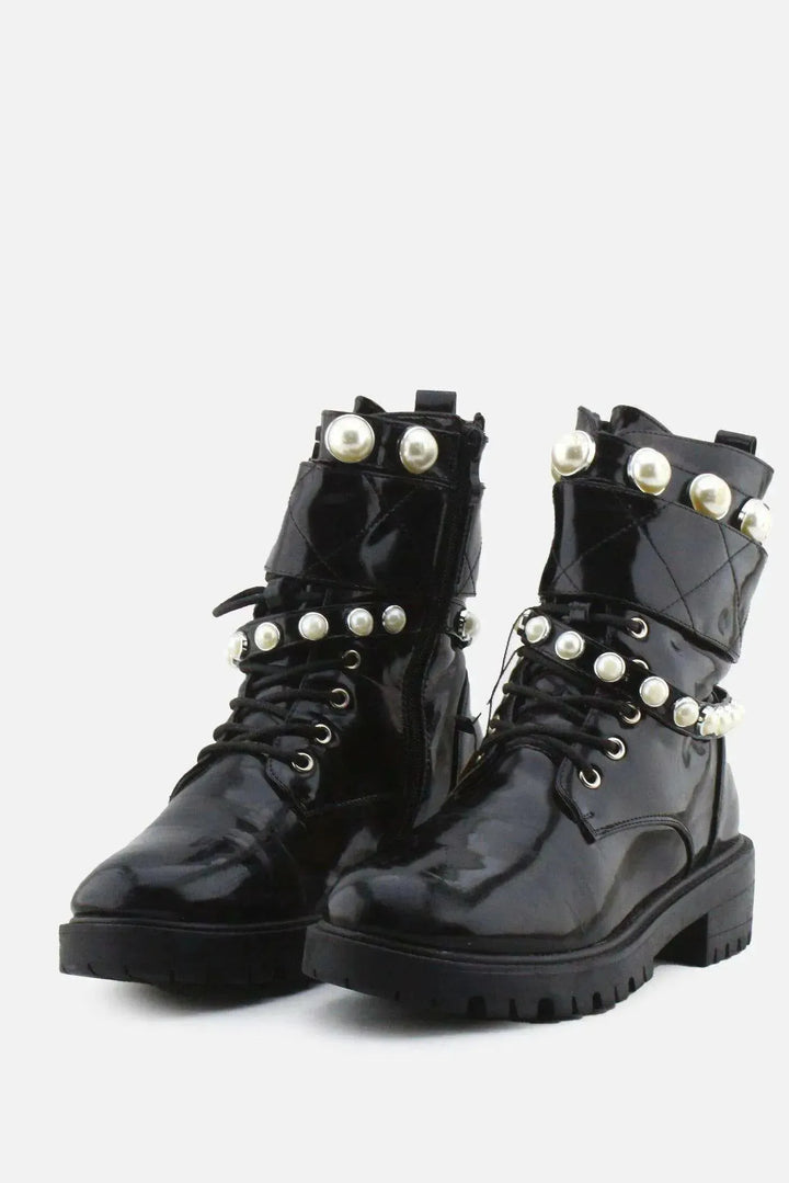 European Brand Zipper Laces Buckle Straps Chelsea Ankle Boots | 100% Synthetic Leather - sundaybazar