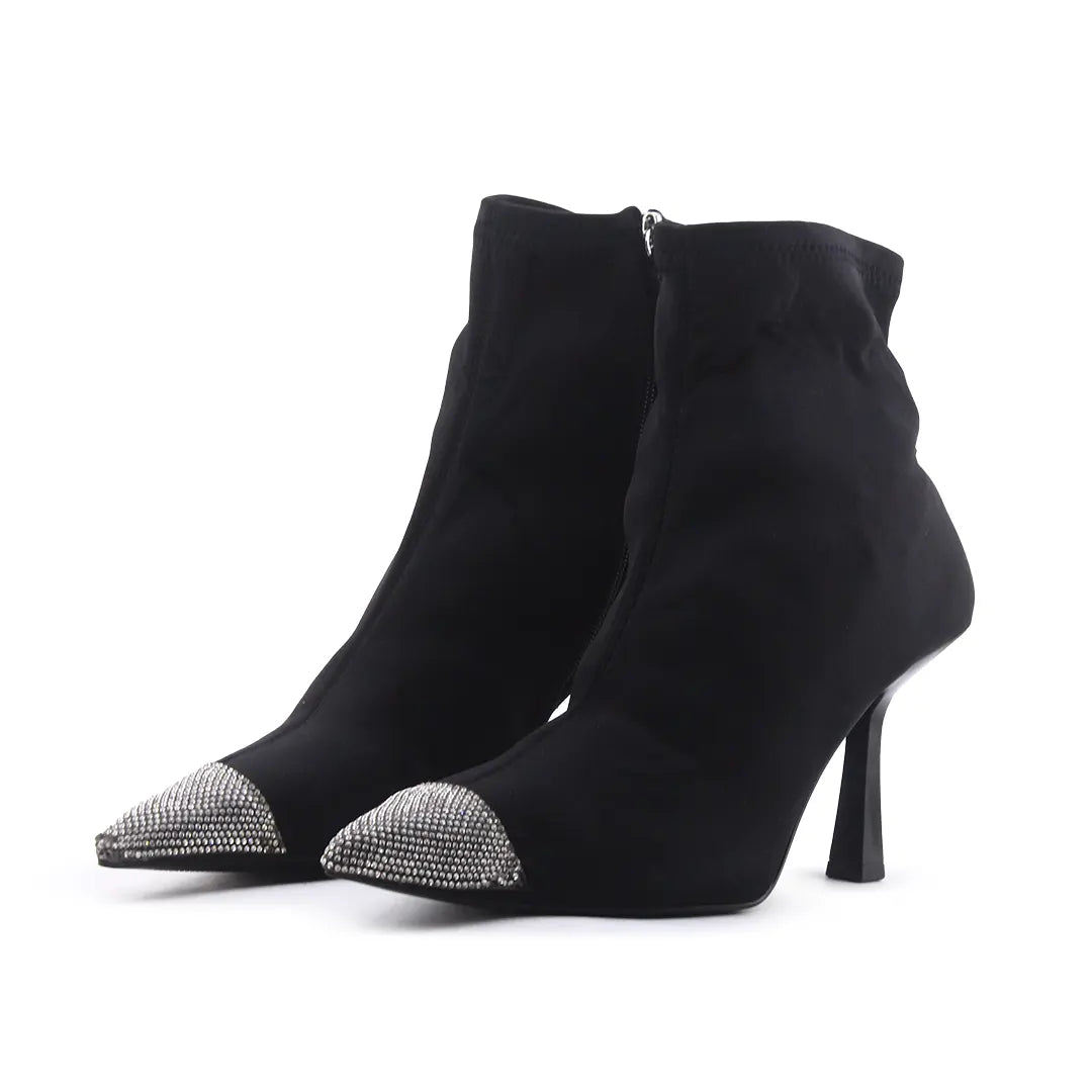 Zara Zipper Textile Ankle Boot
