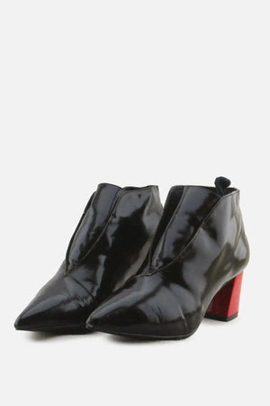 European Brand Block Heels Ankle Boots | 100% Synthetic Leather - sundaybazar