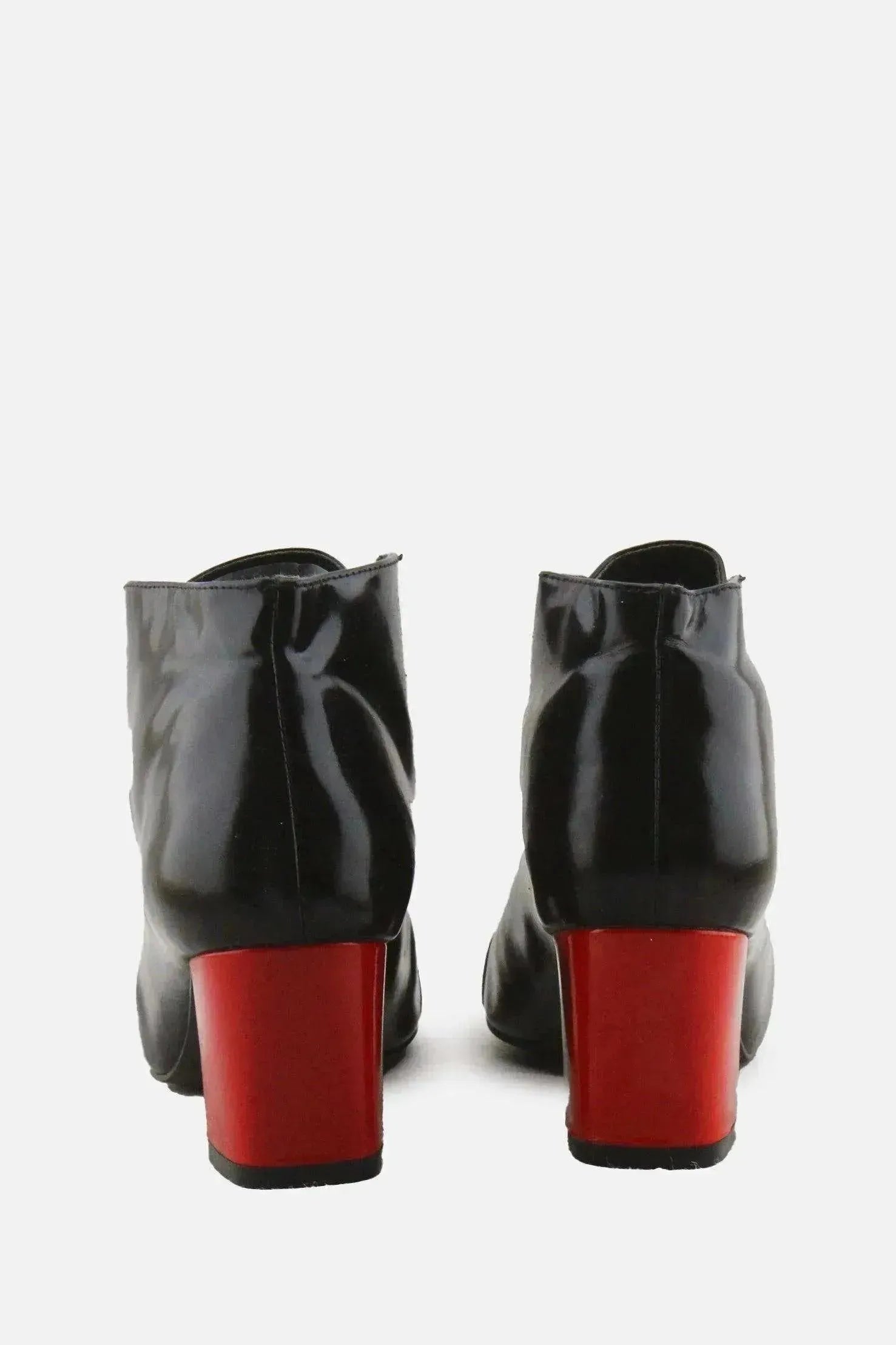 European Brand Block Heels Ankle Boots | 100% Synthetic Leather - sundaybazar