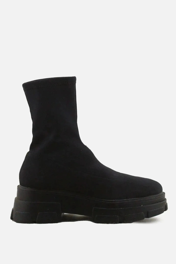 Stradivarius Sock Chelsea Ankle Boots | Textile - sundaybazar