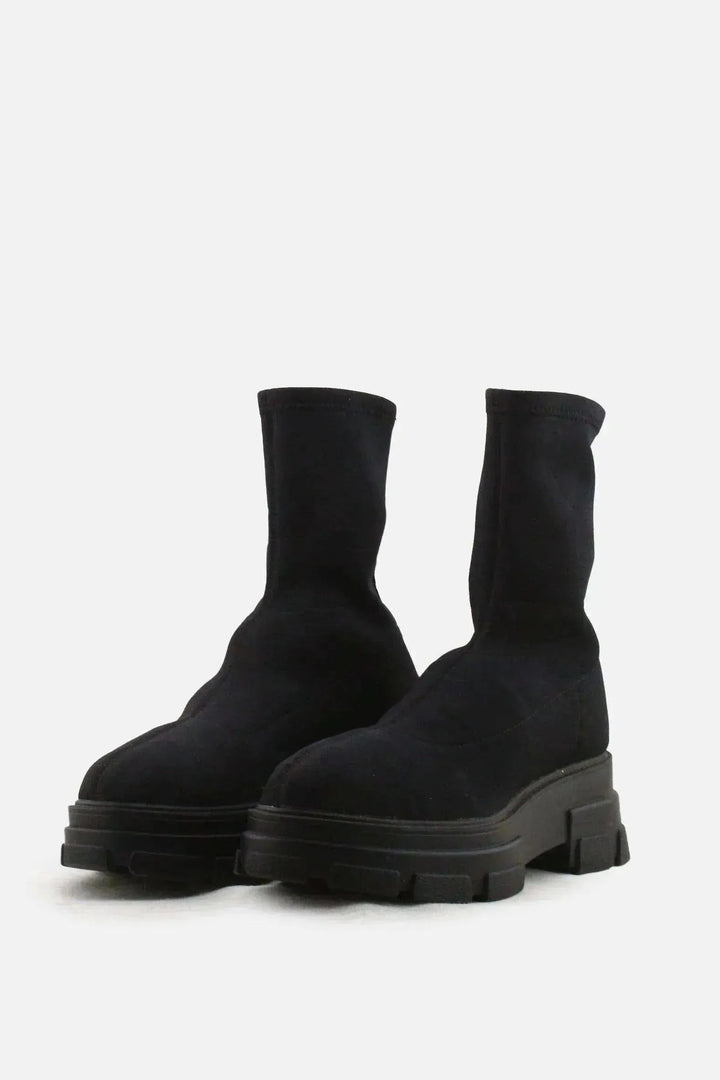 Stradivarius Sock Chelsea Ankle Boots | Textile - sundaybazar