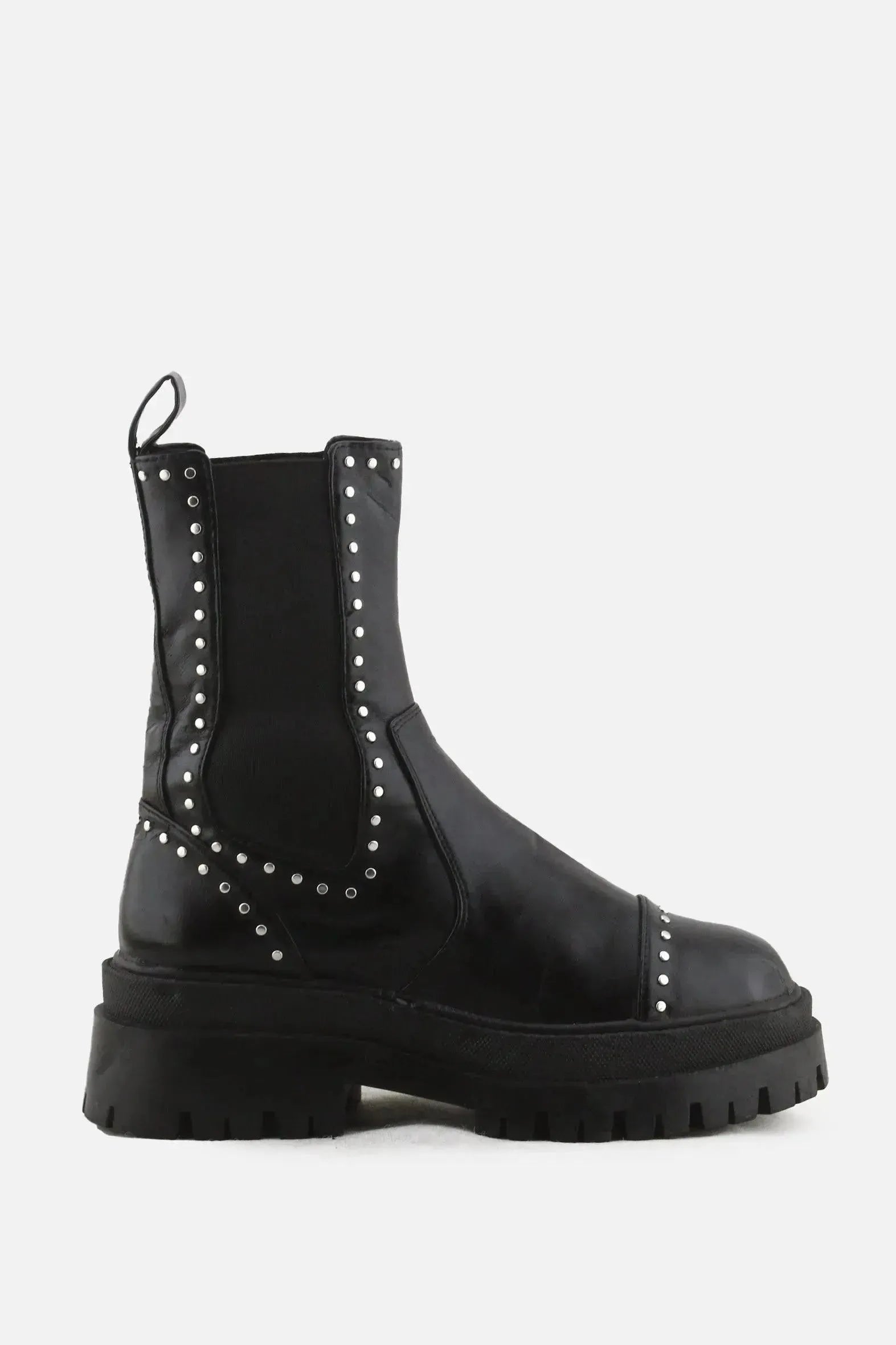 Stradivarius Stretchable Block Ankle Boots | 100% Authentic Leather