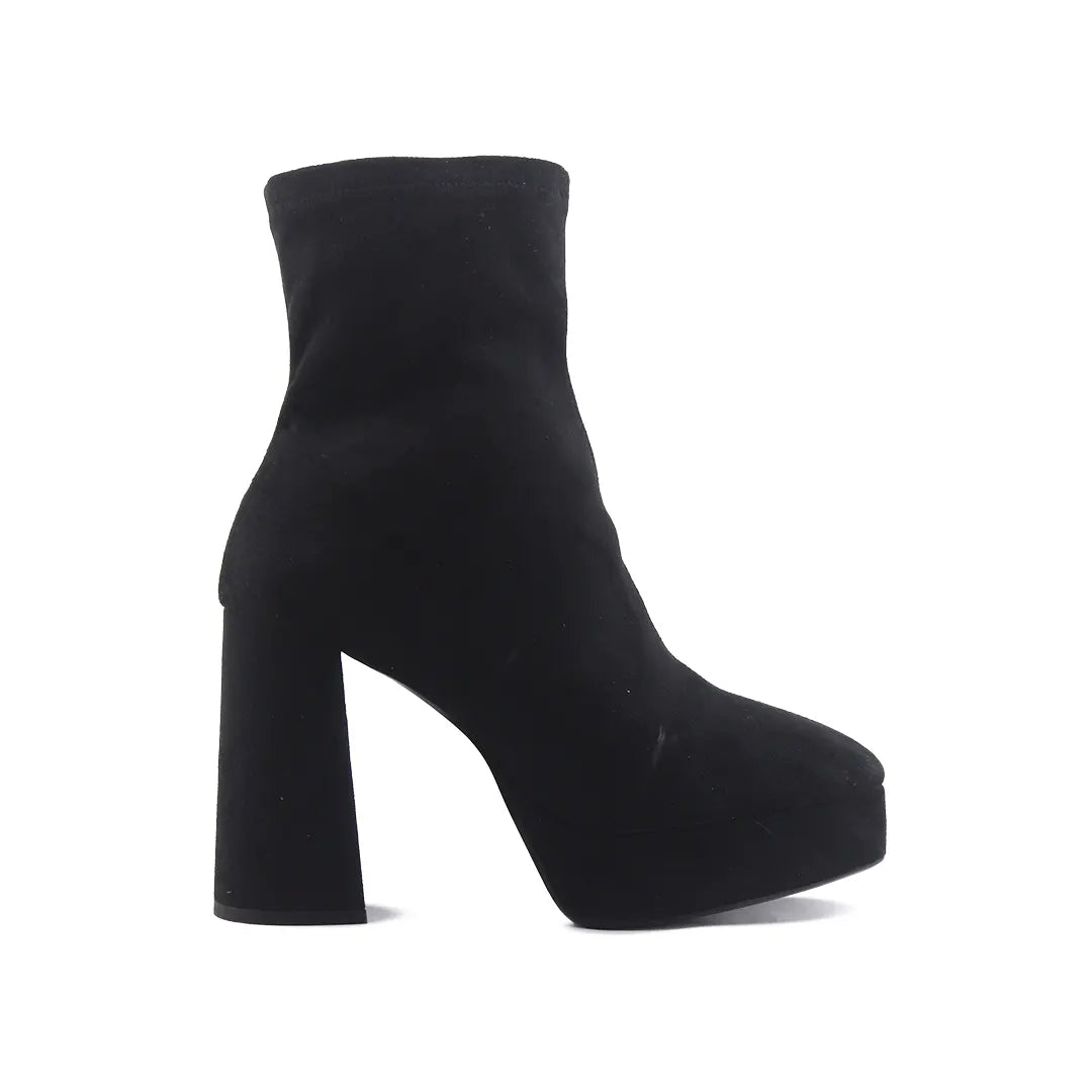 Zara Zipper Suede Ankle Boot