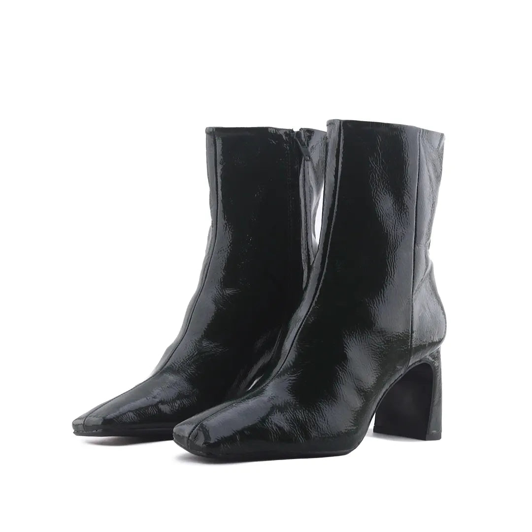 Zara Zipper Patent Ankle Boot
