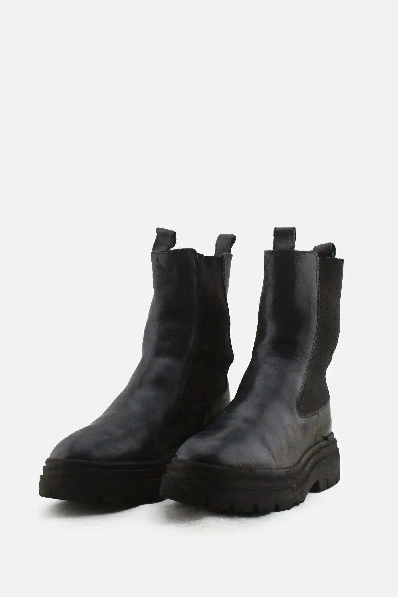Zara Stretchable Chelsea Ankle Boots | 100% Authentic Leather - sundaybazar
