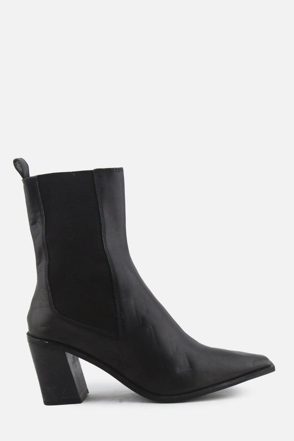 Zara Stretchable Block Ankle Boots | 100% Authentic Leather