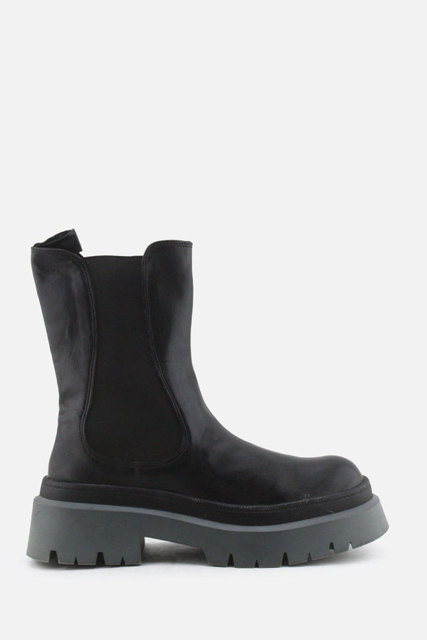 Pull & Bear Stretchable Combat Ankle Boots | 100% Authentic Leather