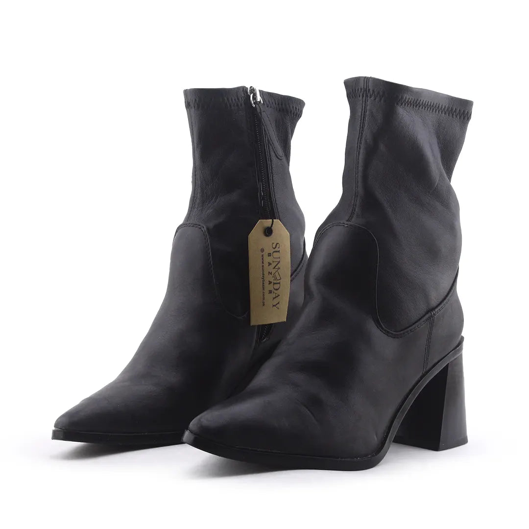 Zara Zipper Ankle Boot | 100% Authentic Leather