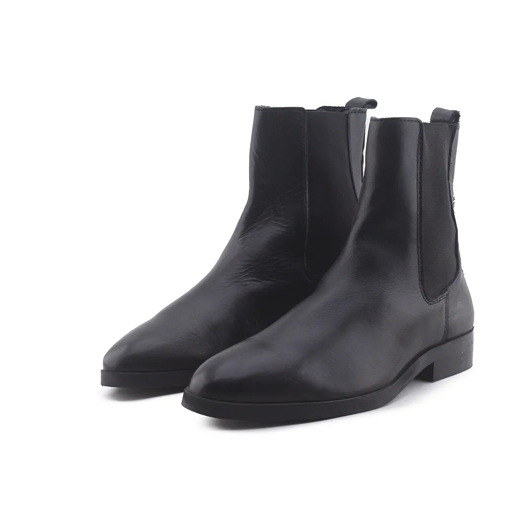 Mango Stretchable Chelsea Ankle Boots (100% Authentic Leather)