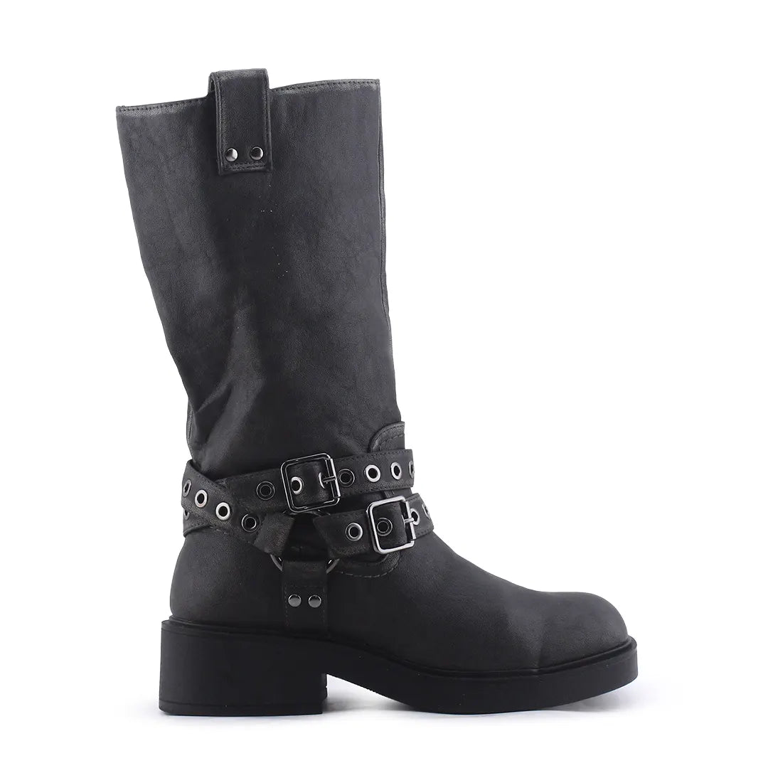 Bershka Buckle Strap Ankle Boot | 100% Authentic Leather