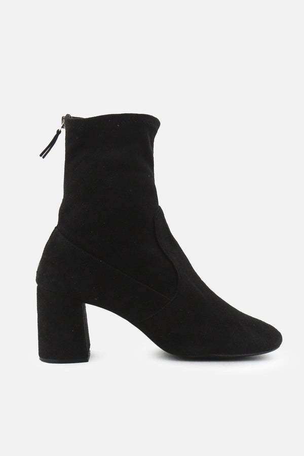 Zara Zipper Block Ankle Boots | Suede