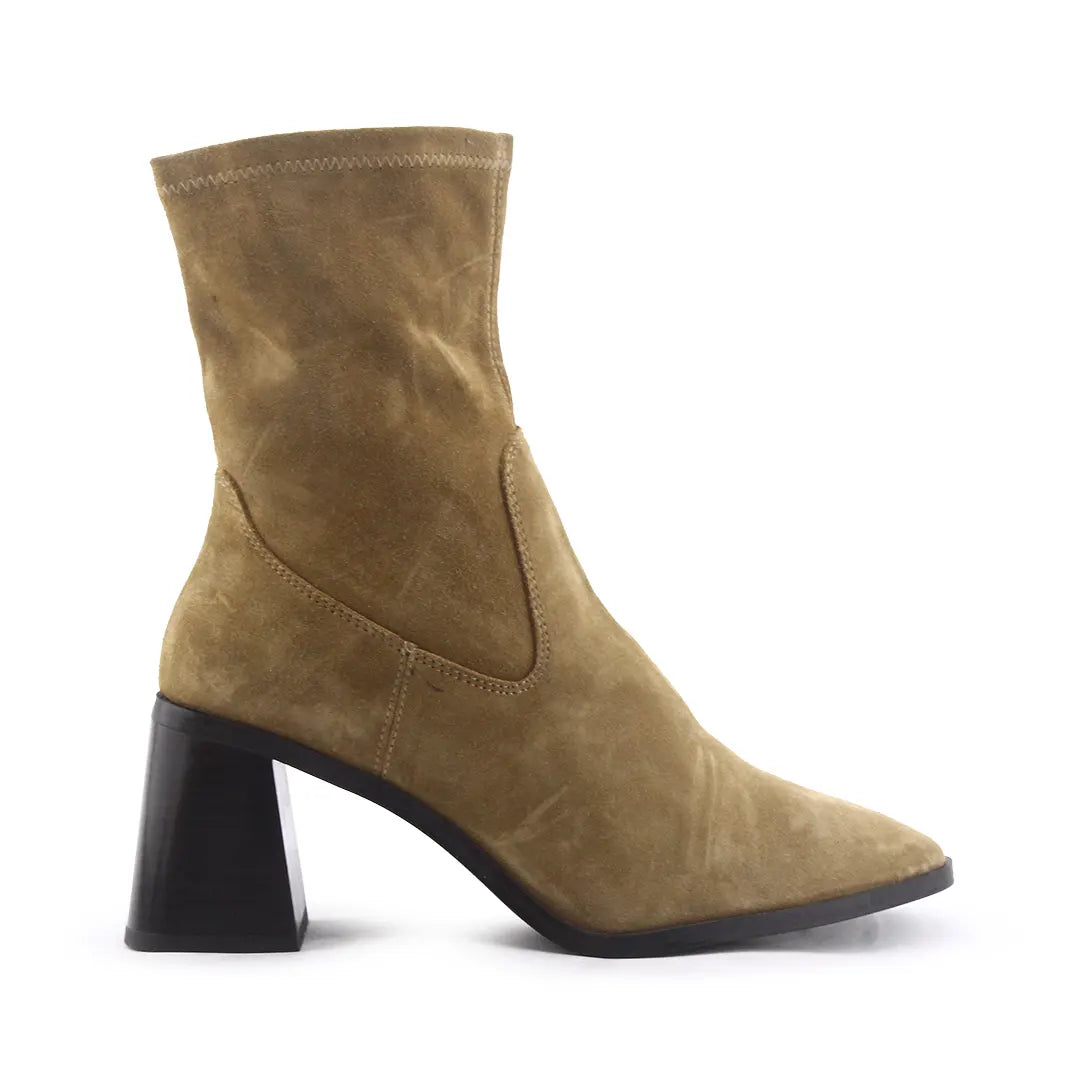 Zara Zipper Suede Ankle Boot