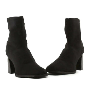 Pull & Bear Block Heels Ankle Boots | Textile - sundaybazar