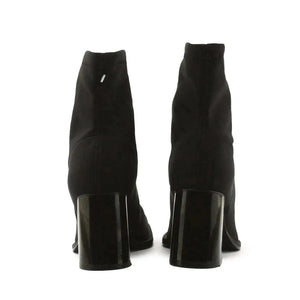 Pull & Bear Block Heels Ankle Boots | Textile - sundaybazar
