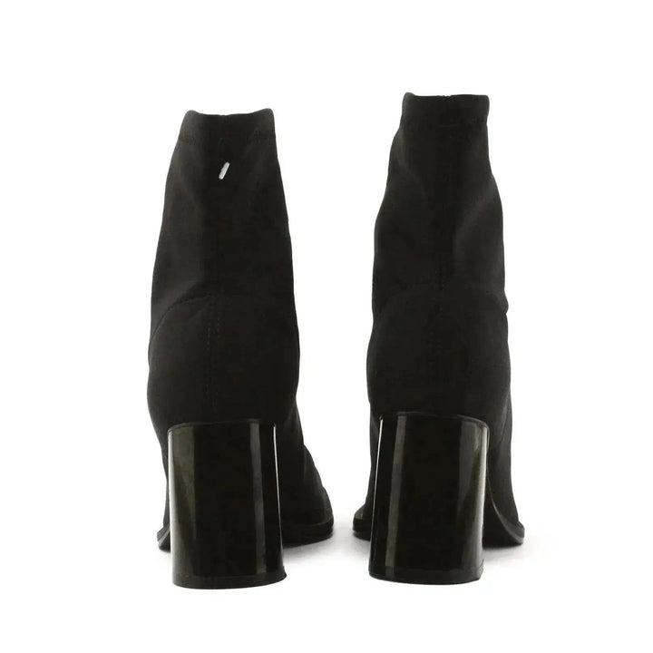 Pull & Bear Block Heels Ankle Boots | Textile - sundaybazar
