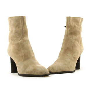 Zara Zipper Block Heels Ankle Boots | 100% Auhentic Leather - sundaybazar