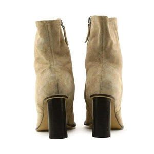 Zara Zipper Block Heels Ankle Boots | 100% Auhentic Leather - sundaybazar