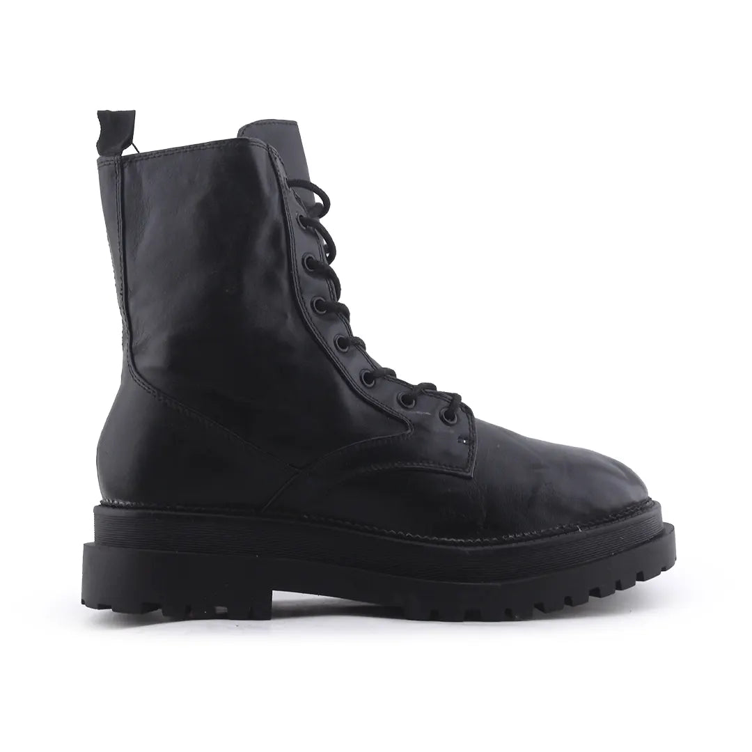 Stradivarius Zipper Lace Up Ankle Boot | 100% Authentic Leather