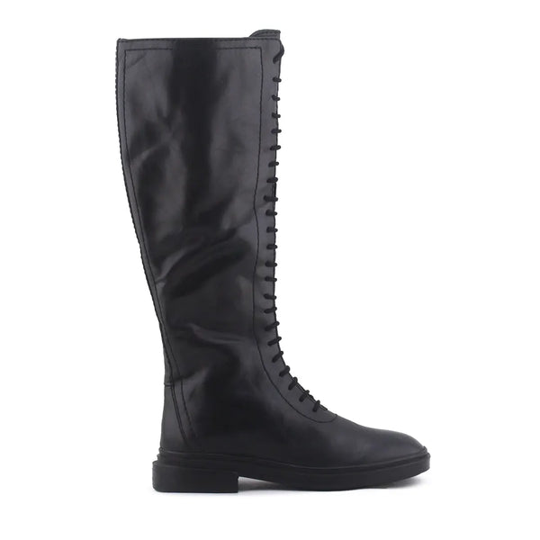 Zara Zipper Lace Up Knee High Boots (100% Authentic Leather)