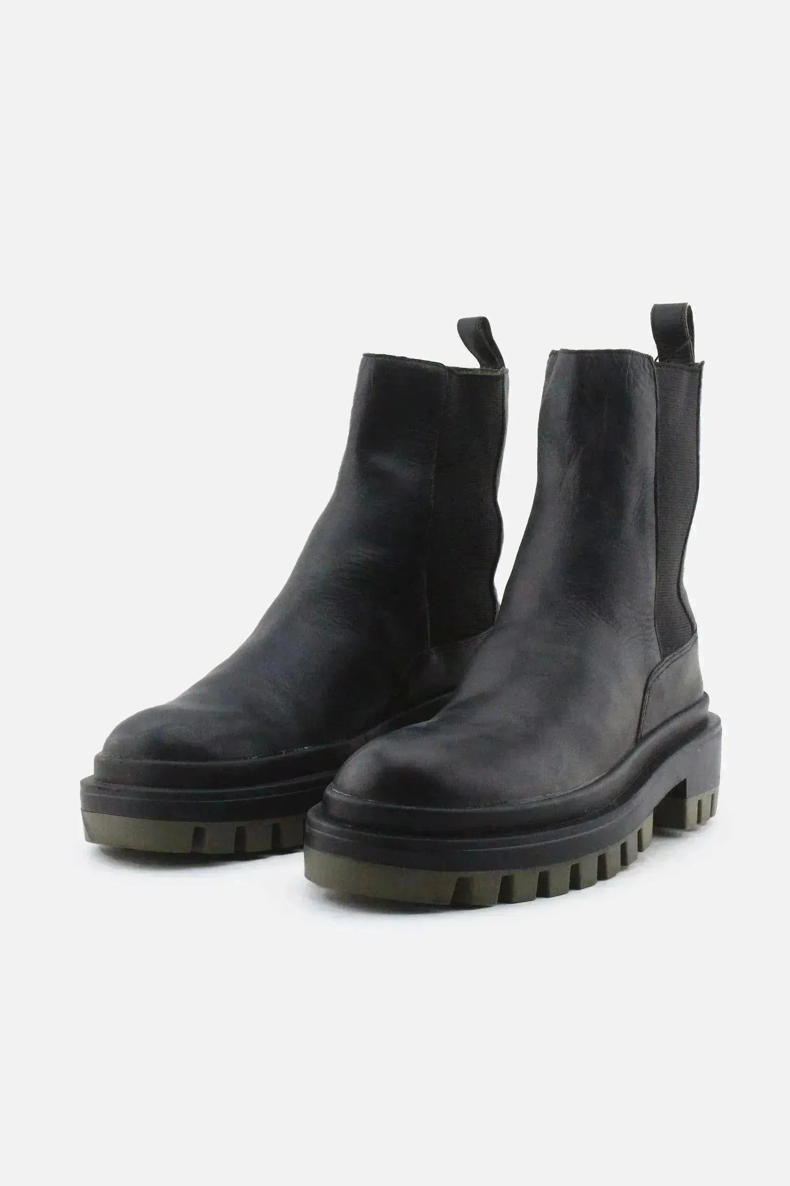 Zara Stretchable Chelsea Ankle Boots | 100% Authentic Leather - sundaybazar