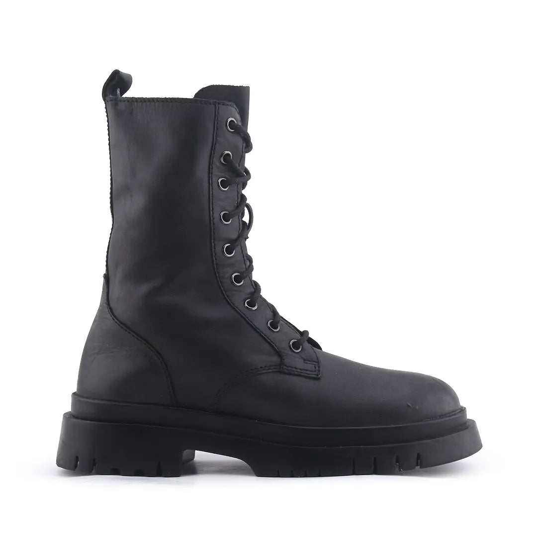 Zara Zipper Lace Up Ankle Boot | 100% Authentic Leather