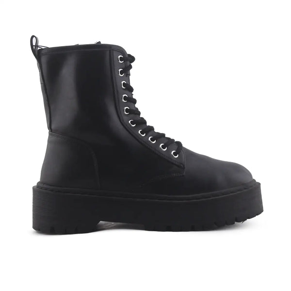 Pull & Bear Zipper Lace Up Combat Ankle Boots (100% Authentic Leather)