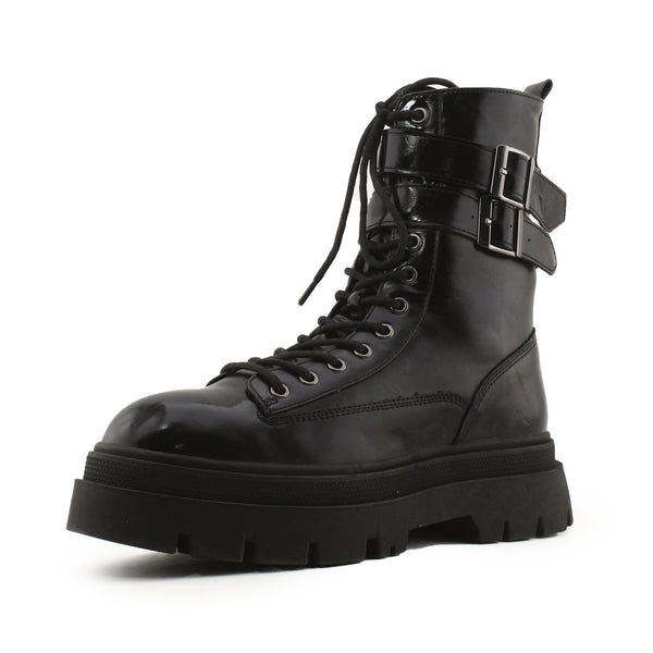 Bershka Laces Buckle Straps Combat Boots | 100% Auhentic Leather