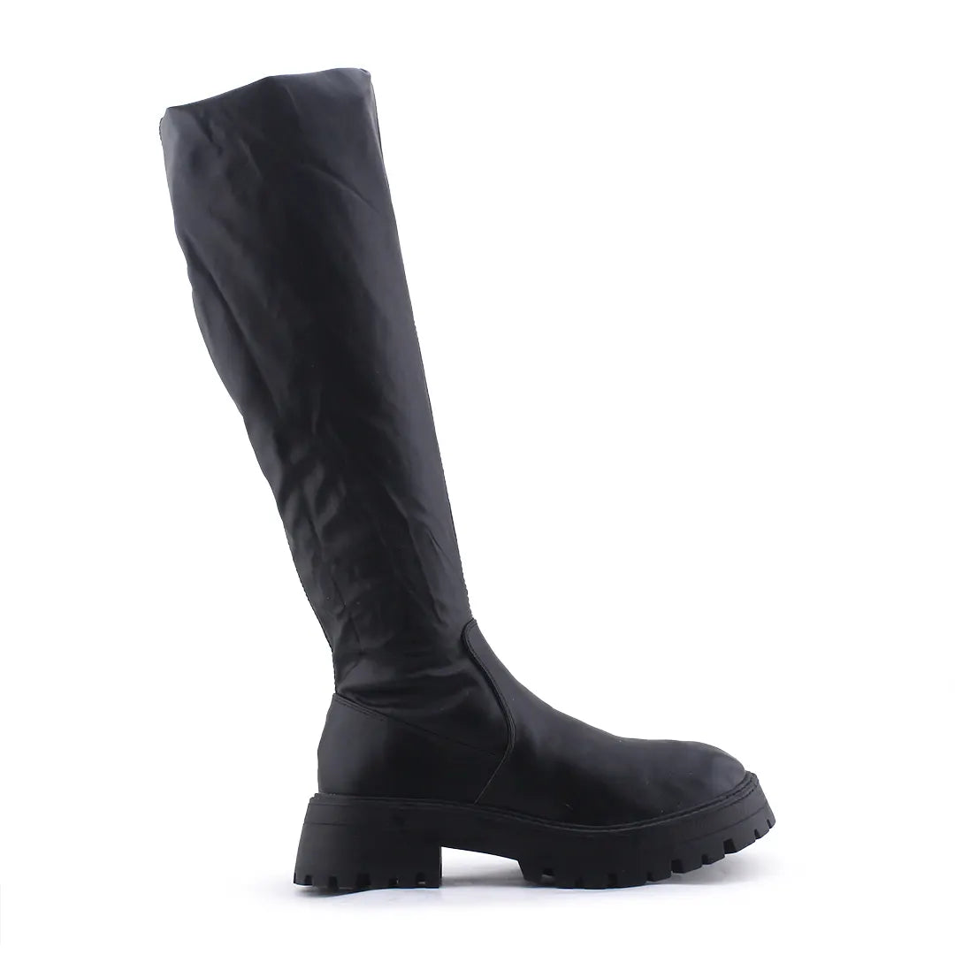 Pull & Bear Zipper Over The Knee Boot | 100% Authentic Leather