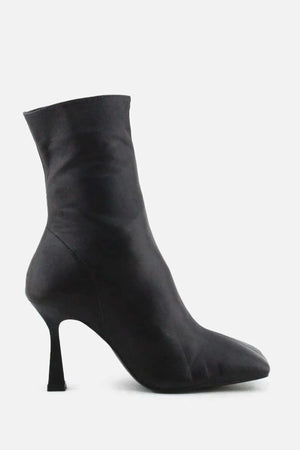 Zara Zipper Stilettos Ankle Boots | 100% Authentic Leather - sundaybazar