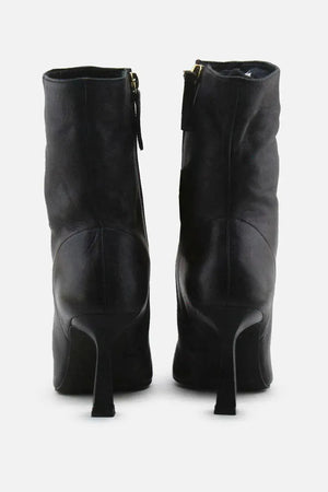 Zara Zipper Stilettos Ankle Boots | 100% Authentic Leather - sundaybazar