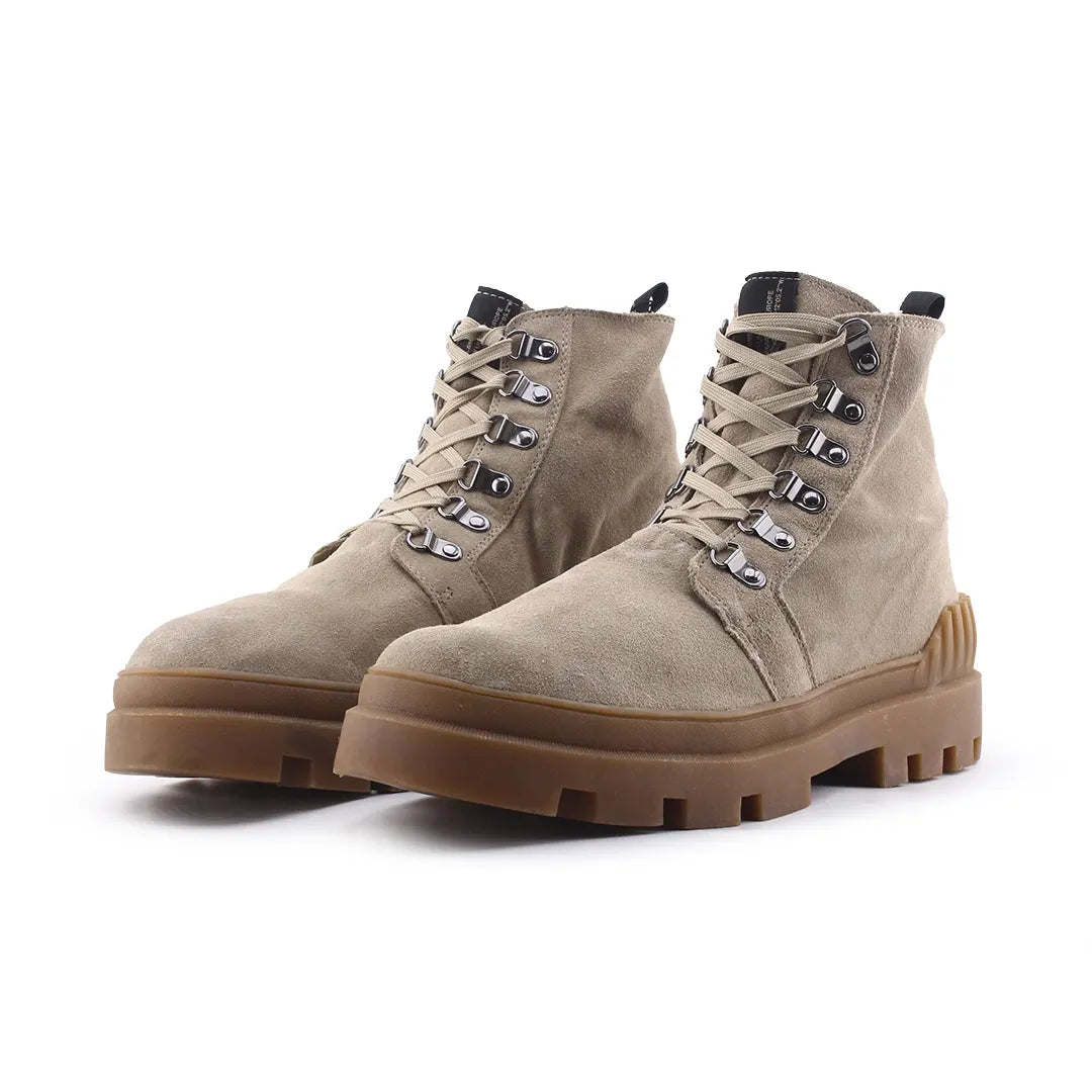 Pull & Bear Lace Up Suede Ankle Boot