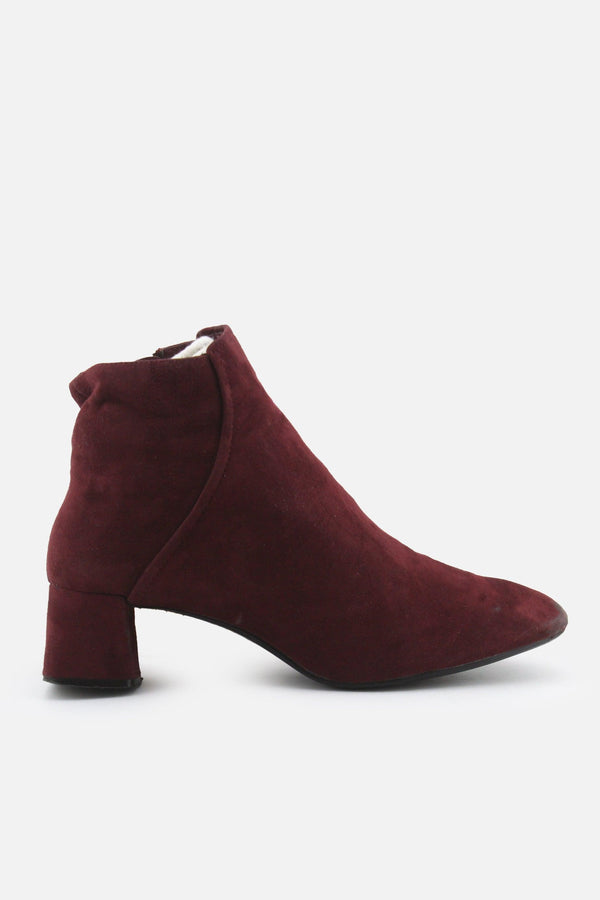 MNG Zipper Block Ankle Boots | Suede