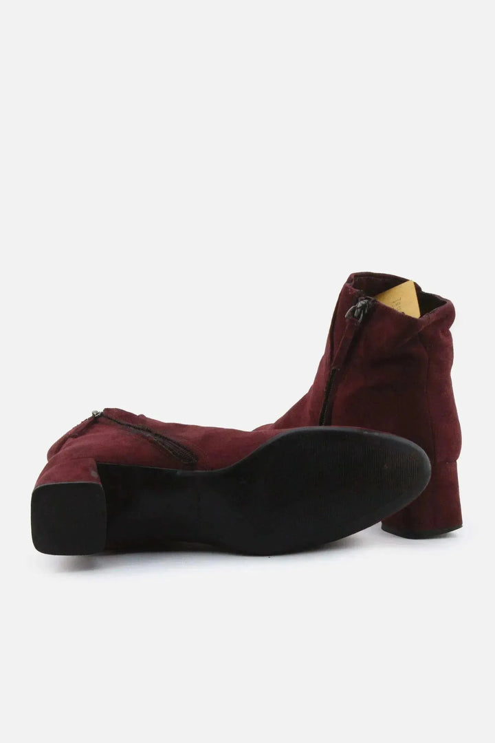 MNG Zipper Block Ankle Boots | Suede - sundaybazar