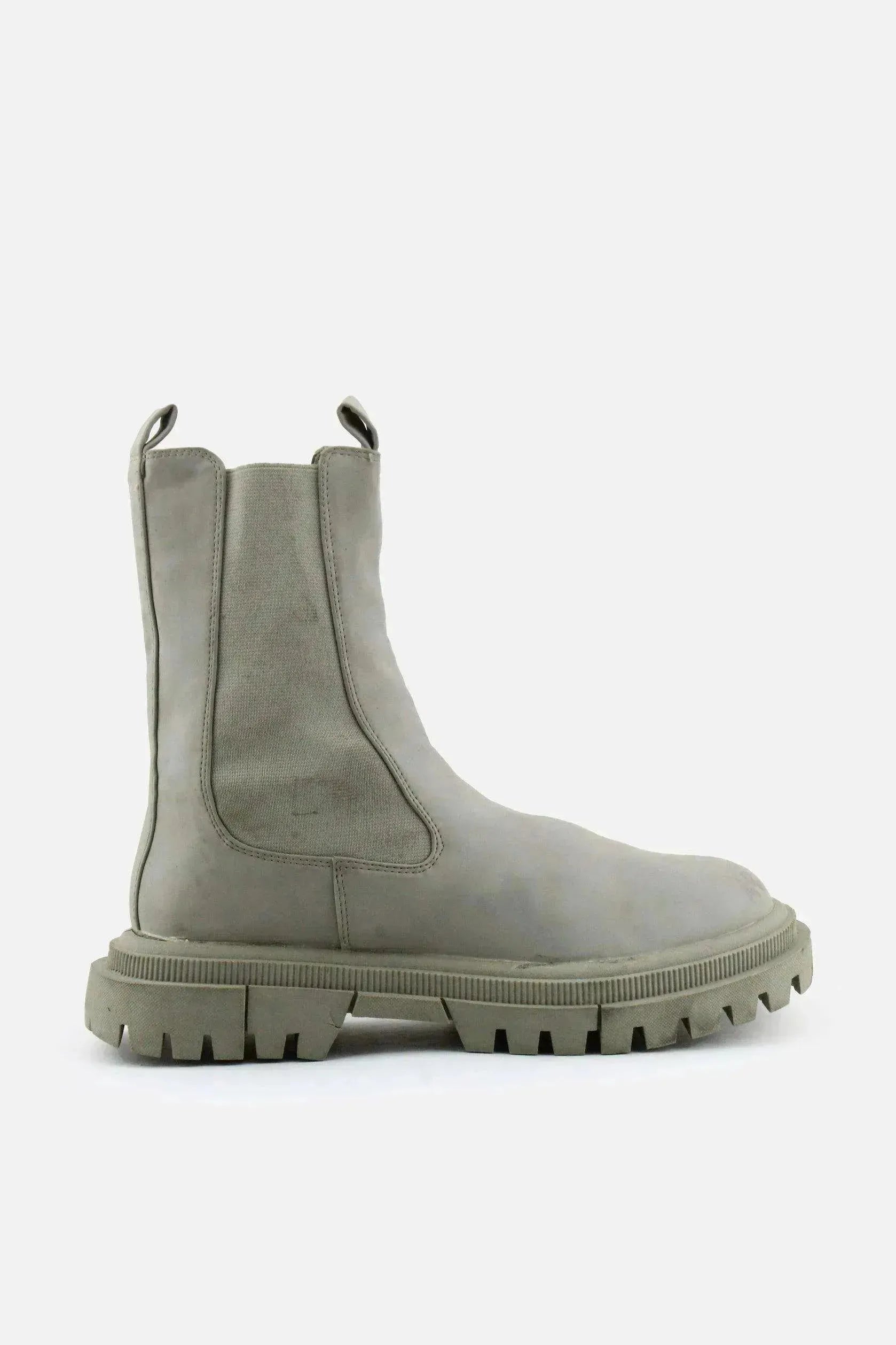 Bershka Stretchable Combat Ankle Boots | 100% Authentic Leather - sundaybazar