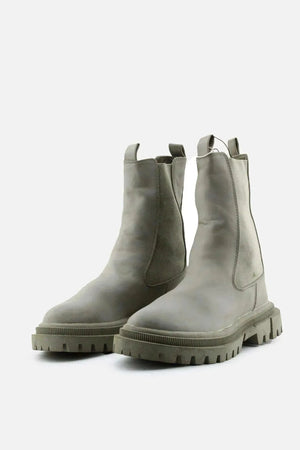 Bershka Stretchable Combat Ankle Boots | 100% Authentic Leather - sundaybazar