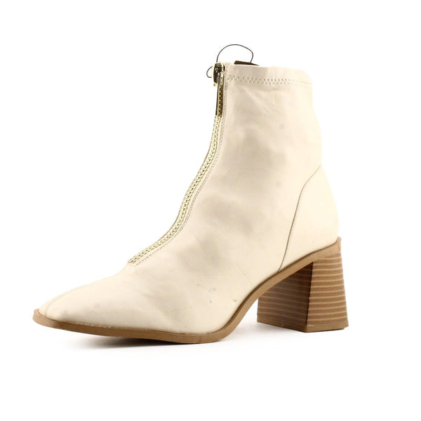 Zara Zipper Block Heels Ankle Boots | 100% Auhentic Leather