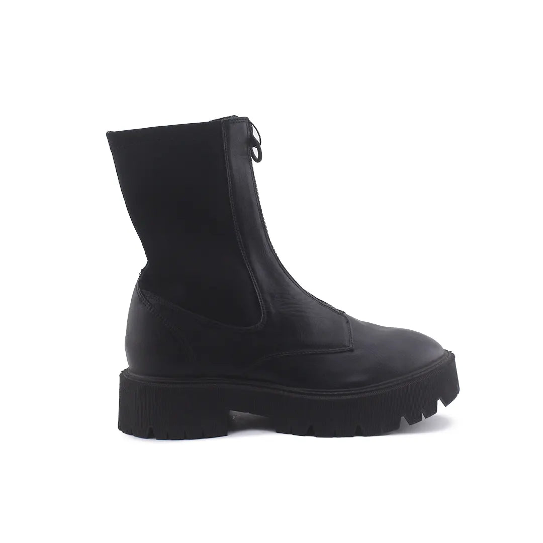 Bershka Zipper Chelsea Ankle Boots (100% Authentic Leather)