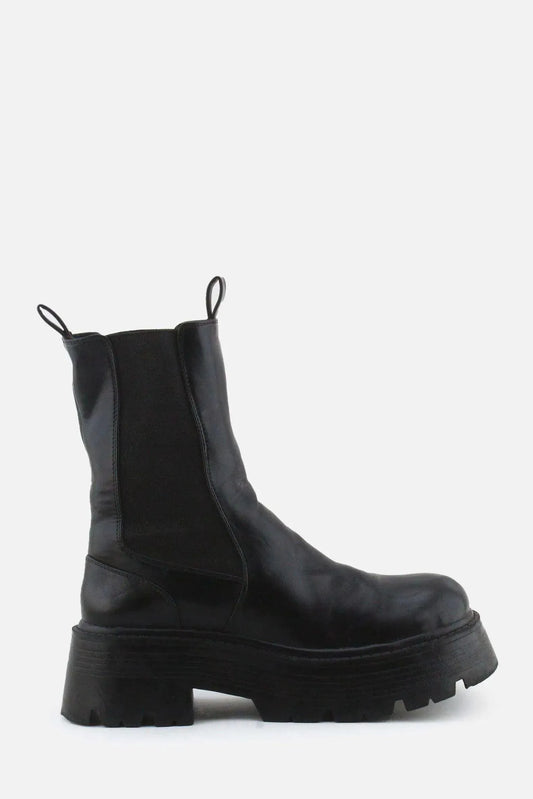 Pull & Bear Stretchable Combat Ankle Boots | 100% Authentic Leather