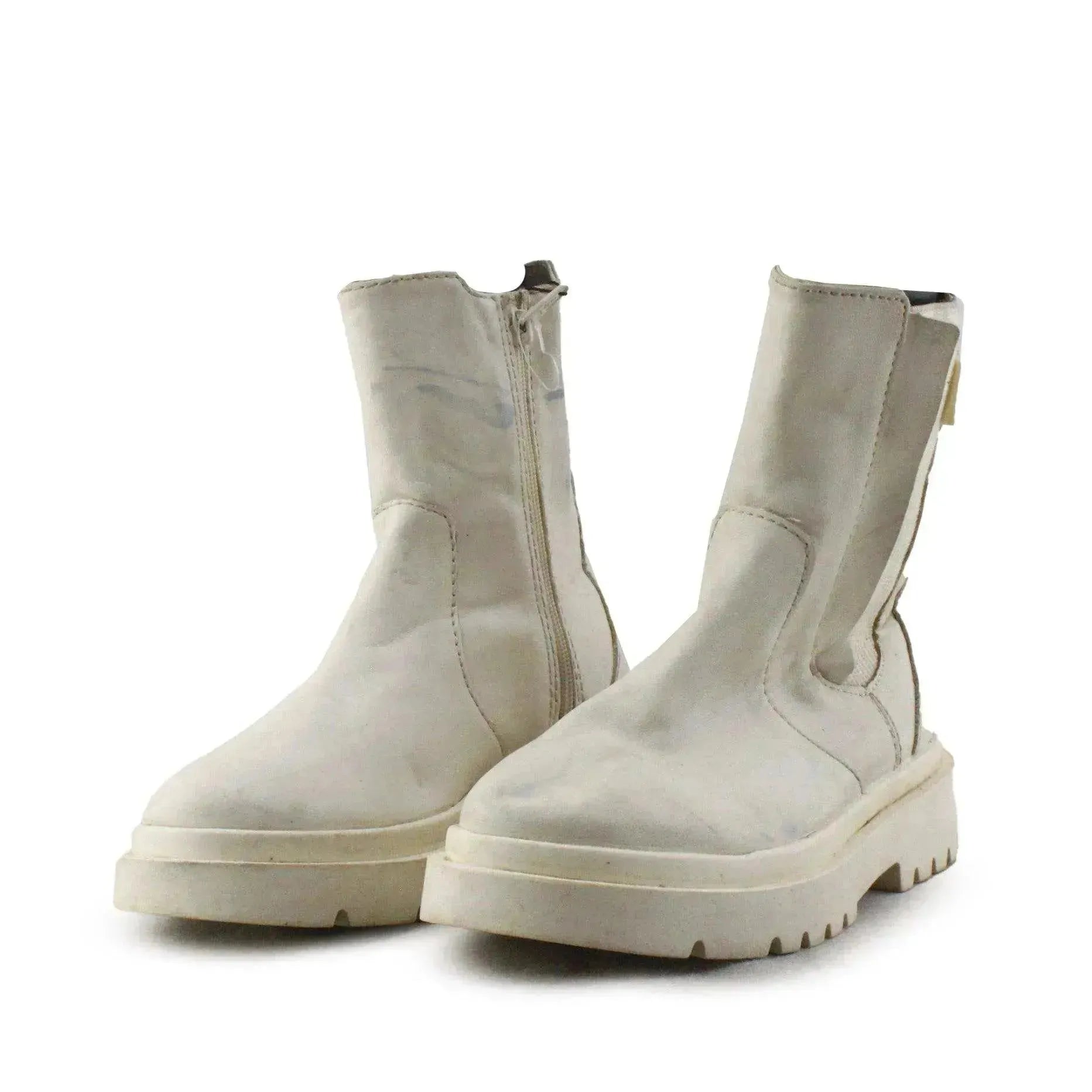 Zara Zipper Combat Ankle Boots - sundaybazar