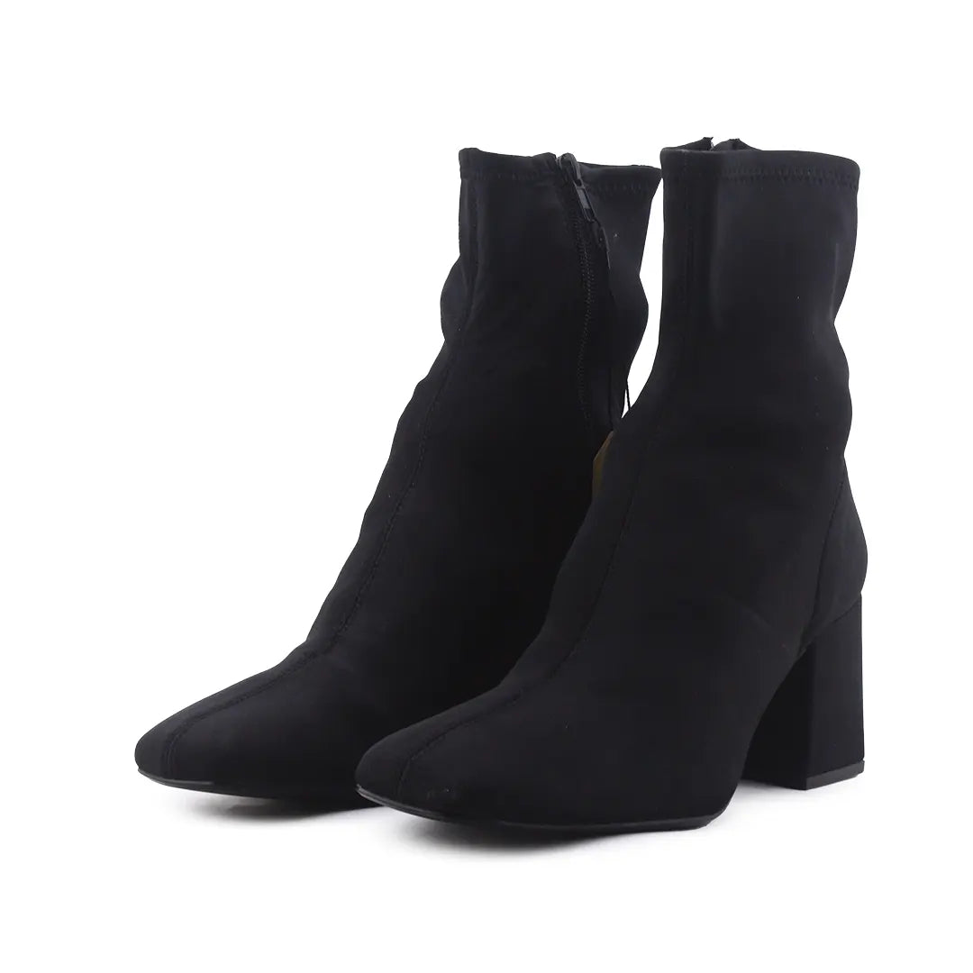 Zara Zipper Textile Ankle Boot