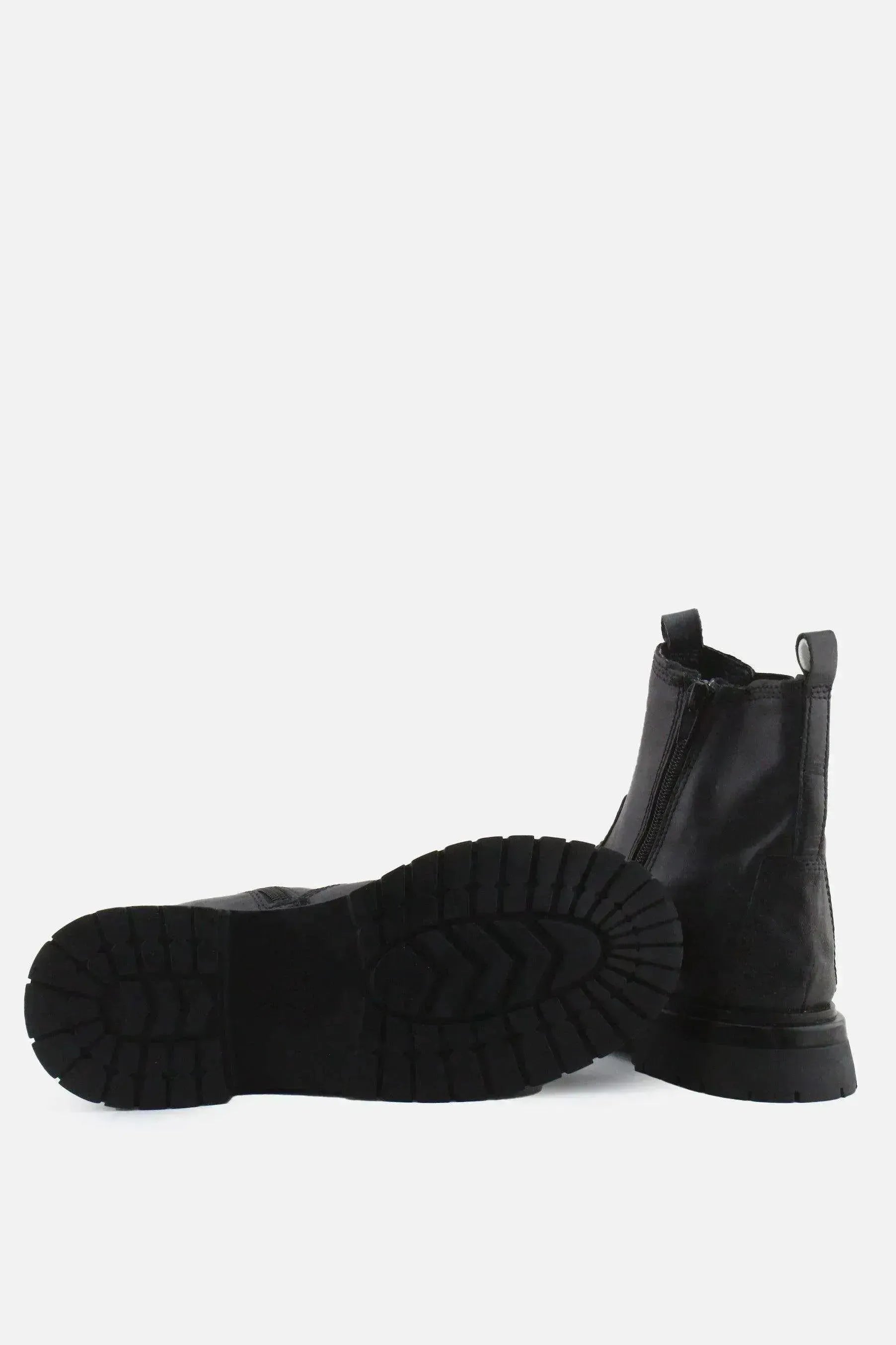 Zara Zipper Stretchable Chelsea Ankle Boots | 100% Authentic Leather - sundaybazar