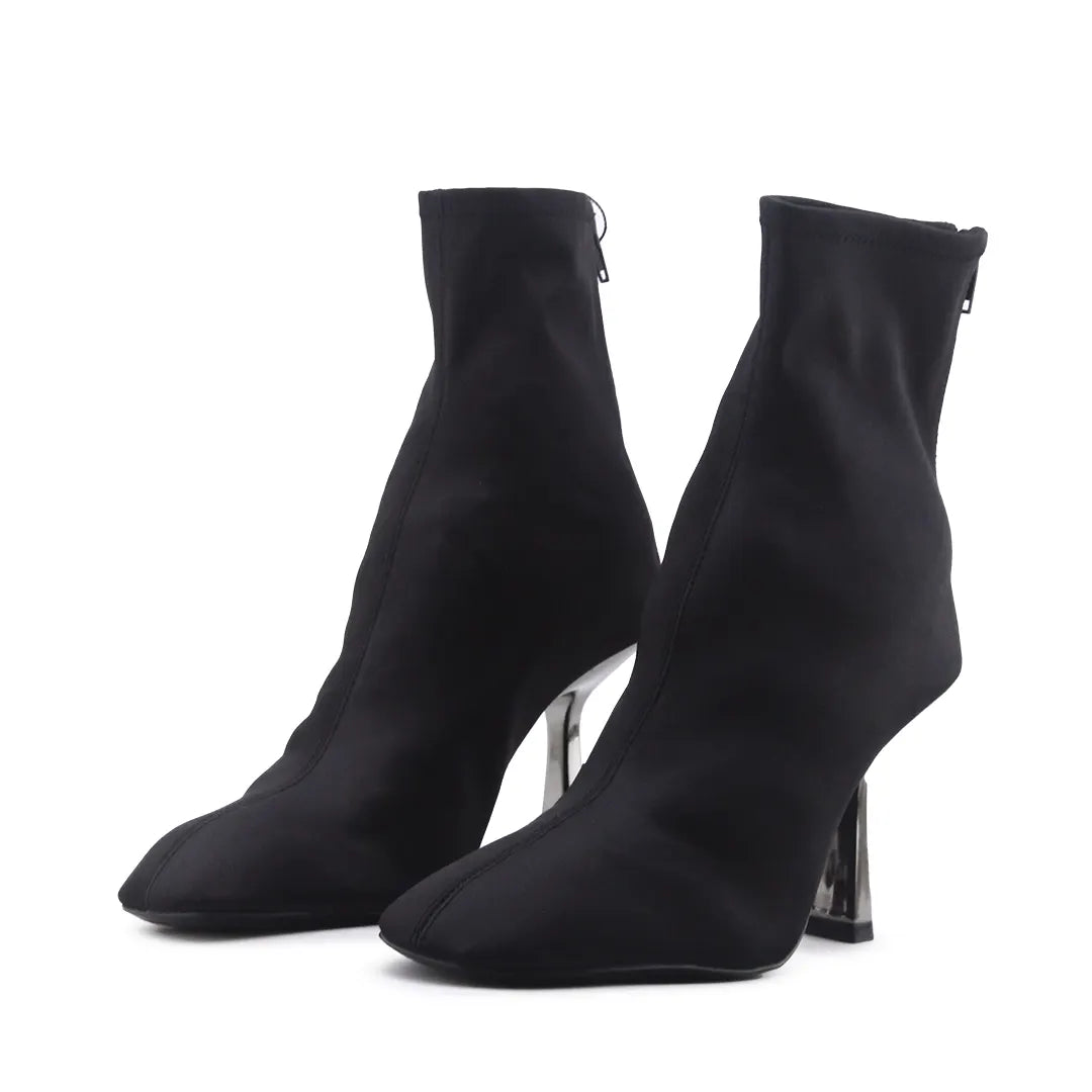 Zara Zipper Textile Ankle Boot
