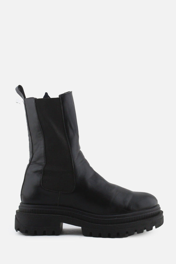 Bershka Stretchable Combat Ankle Boots | 100% Authentic Leather