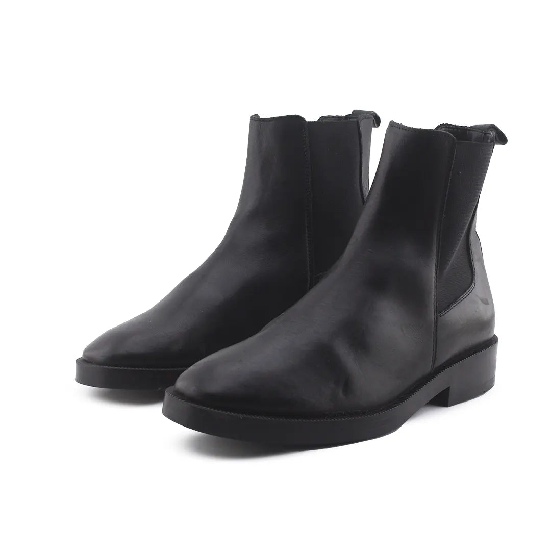Mango Stretchable Chelsea Ankle Boots (100% Authentic Leather)