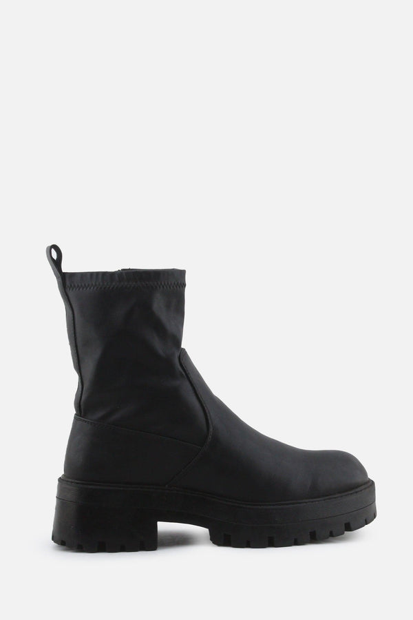 Pull & Bear Zipper Combat Ankle Boots | 100% Authentic Leather