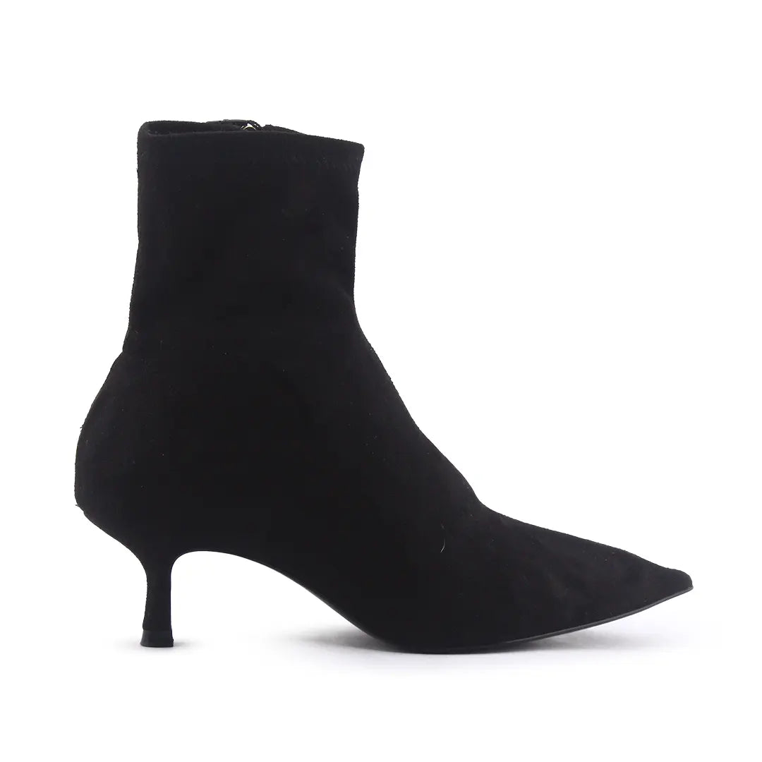Zara Zipper Suede Ankle Boot